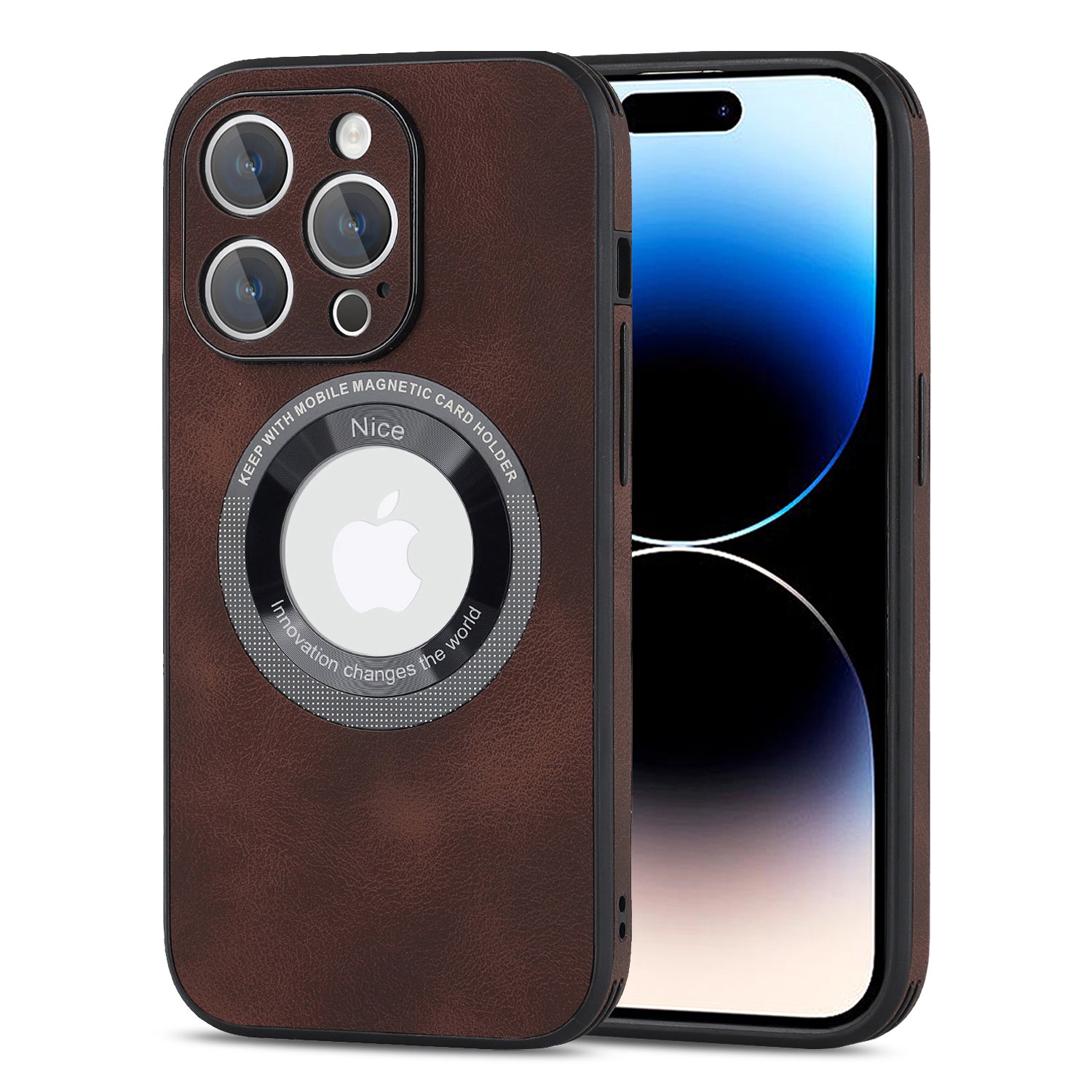 For iPhone 14 Pro PU Leather+PC+TPU Phone Case Logo View Anti-Scratch Magnetic Cover For iPhone 14 Pro PU Leather+PC+TPU Phone Case Logo View Anti-Scratch Magnetic Cover
